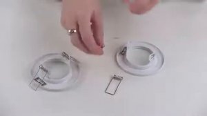 Установка пружинки во встраиваемый светильник