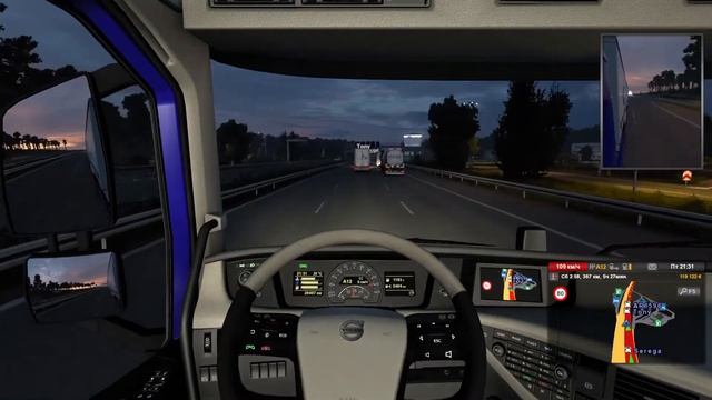 Euro Truck Simulator 2 | Полосатый рейс, гоняю конвой с подписчиками|| ETS2 #11 смотреть онлайн