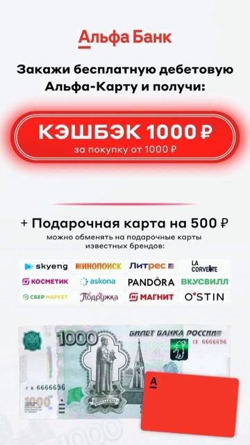 С бесплатной дебетовой Альфа-картой любой шопинг буде
