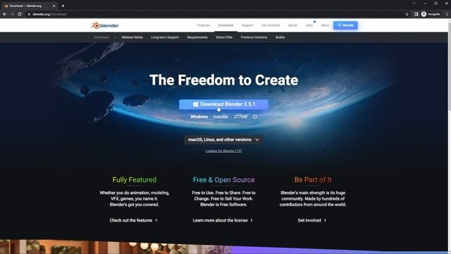 1-3 - Downloading Blender-3