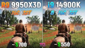 Ryzen 9 9950X3D vs Core i9 14900K - Test in 12 Games