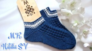 Следки - укороченные носки без шва на двух спицах💥 Удобная модель. Подробный мастер-класс