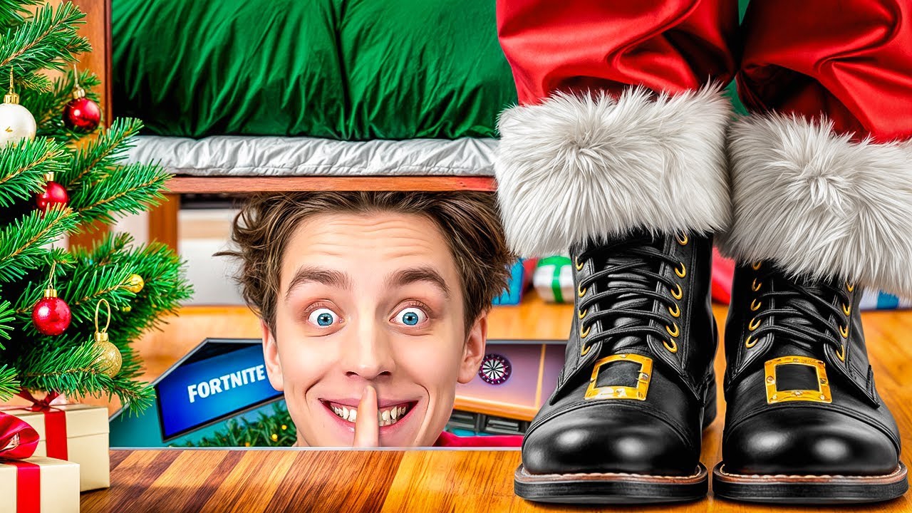 Построили СЕКРЕТНЫЕ КОМНАТЫ, Чтобы Поймать САНТУ ! (eng) смотреть онлайн