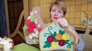 Грелка на чайник связанная крючком. Анонс на МК.