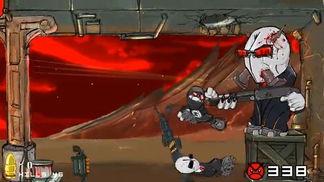 Вот это разнос! Madness combat(Игра, я не помню названия XD)