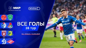 Все голы 11.05.2025 | 28 тур Мир РПЛ 2024/25