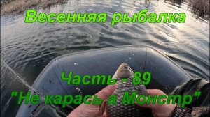 Весенняя рыбалка. Часть - 89. «Не карась а Монстр».