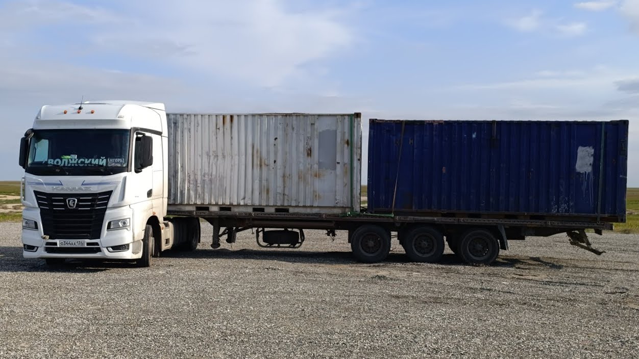 Долгожданный ремонт дороги / дальнобой по степи / камаз 54901 ⁶