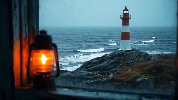 Lighthouse Sleep Ambience Relaxing Ocean & Piano for Deep Sleep