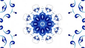 Гжель. Русский народный орнамент. Бесплатный футаж. Зацикленное видео. 13