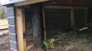 Как закрыть цоколь каркасника на сваях.