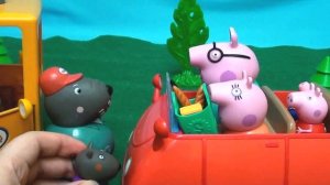 Мультфильм игрушками Свинка Пеппа Peppa Пикник. Машина на прокат