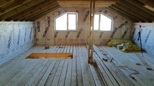 Дом Сани и Кати. Делаем пол на втором этаже и лестницу времянку.