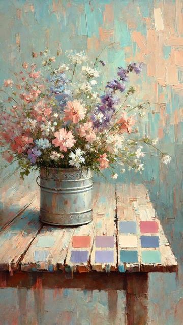 Полевые цветы в жестяной банке (стиль картины: #импрес? смотреть онлайн