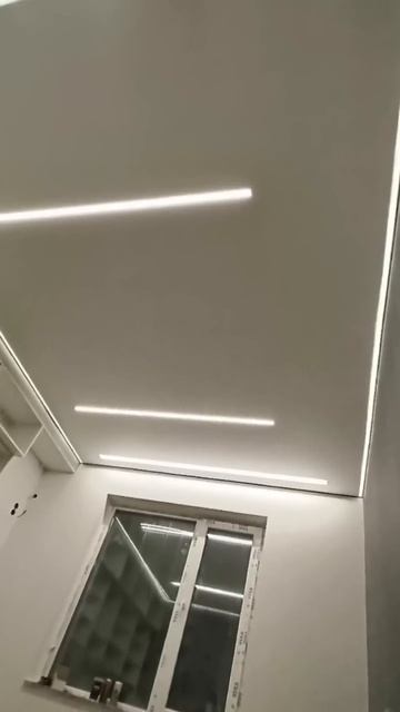 Натяжные потолки со встроенным карнизом с сочетанием смотреть онлайн