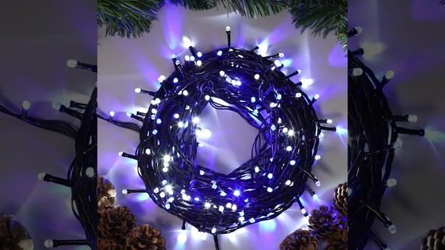 Гирлянда «Нить» 20 м, IP44, тёмная нить, 200 LED, свечение бел?