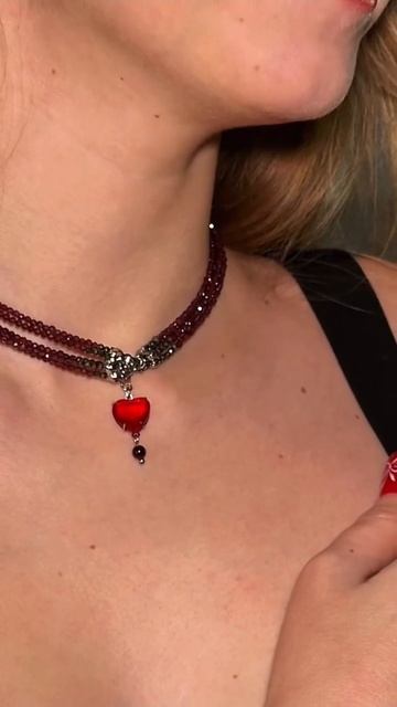 Гранатовый чокер с сердцем ❤️ @Feolofani , Подольск, Февра? смотреть онлайн