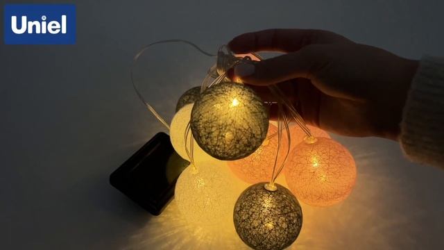 Гирлянда на солнечных батареях Uniel USL-S-230PM1800 COTTON BALLS-1 UL-