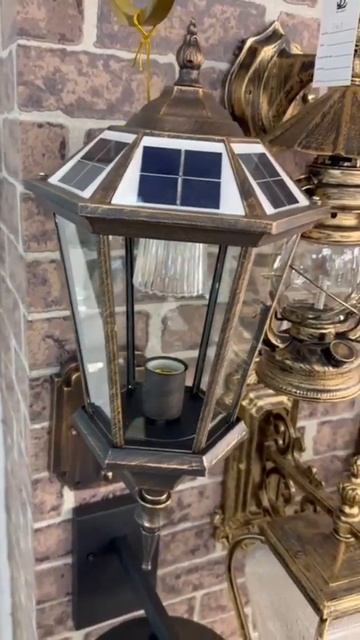 Уличная настенная лампа с солнечными батареями #лампа смотреть онлайн