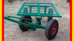 Самодельная тележка с балансиром , двухосная для дачи или села .