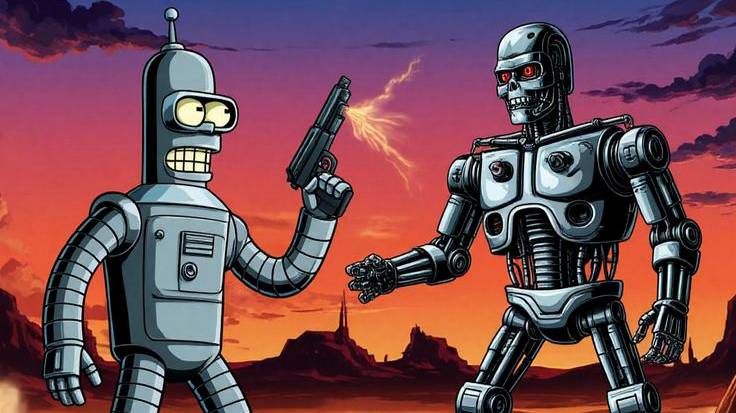 Мой Mugen - максимум слотов = 329967(33х9999) - бой Бендер vs Т-800