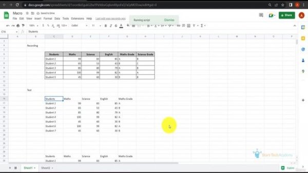2. Macros in Google Sheet