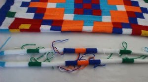 Вязание на вязальной машине пледа (покрывало) ВОСТОЧНЫЙ, часть 7