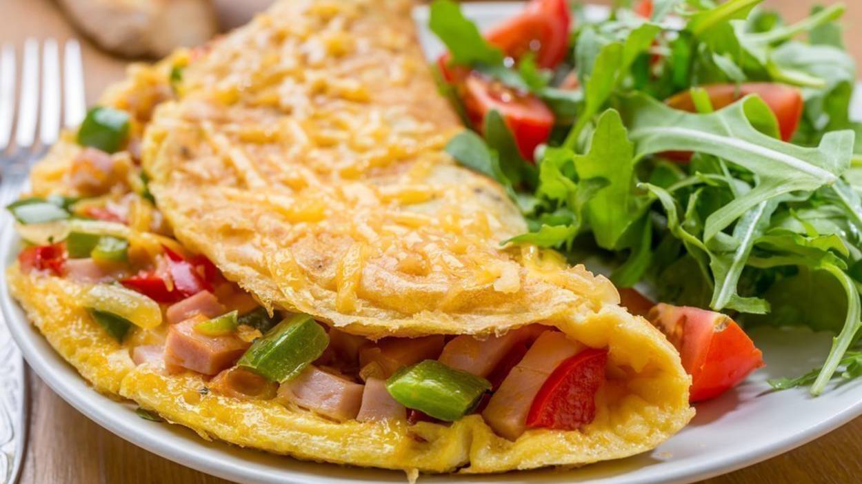 🌮 Омлет с ОВОЩАМИ и сыром🌮