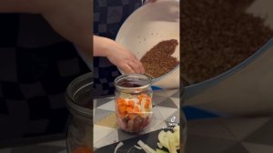 Каша гречневая с мясом в автоклаве. Пропорции на 0,5л