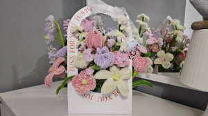 Букет в корзинке. Набор для творества из синельной проволки.