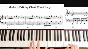 Modern Talking Cheri Cheri Lady на пианино Урок Для начинающих ЛЕГКО