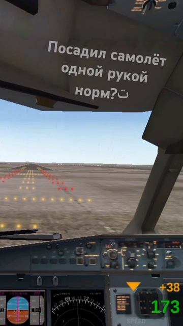 Посадка самолёта одной рукой #самолет