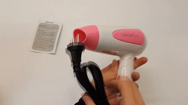 Відео огляд: Фен для волосся складаний дорожній Gemei GM-17
