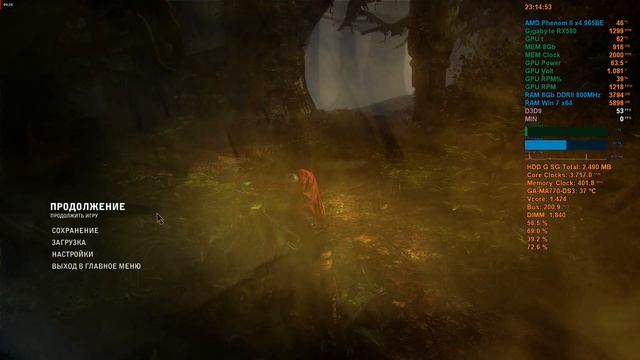 Witcher 2 Enhanced Edition тест на Phenom II x4 965+GIGA RX588 + 8Гб ОЗУ DDRII 800Мгц смотреть онлайн