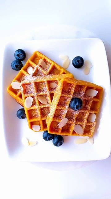 Pumpkin waffles Тыквенные вафли 🧇 Рецепт. #baking #cooking #delicious #waffl смотреть онлайн