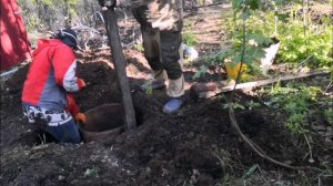 Садовый участок. Часть 1. Как закопать бочку при высоки