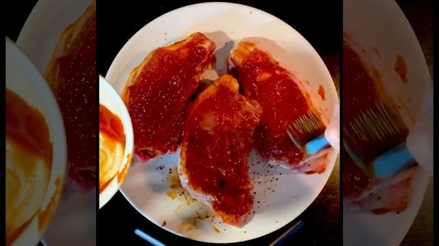 Корейка со шпинатом и салатом из свёклы