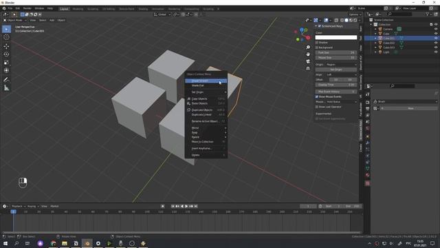 004 Blender 2.91 Выделение и навигация мышкой смотреть онлайн