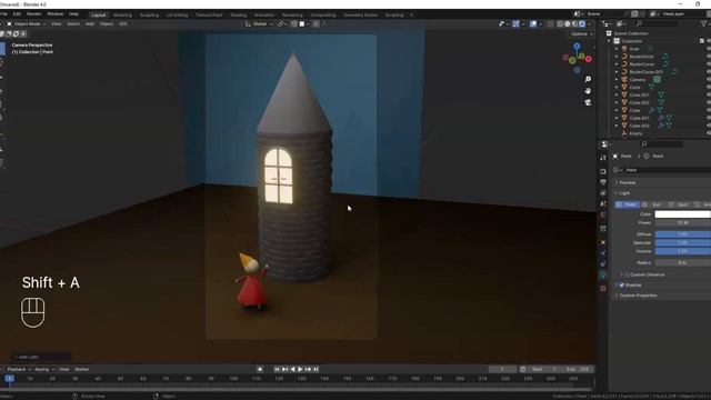 Low poly сцена в Blender смотреть онлайн