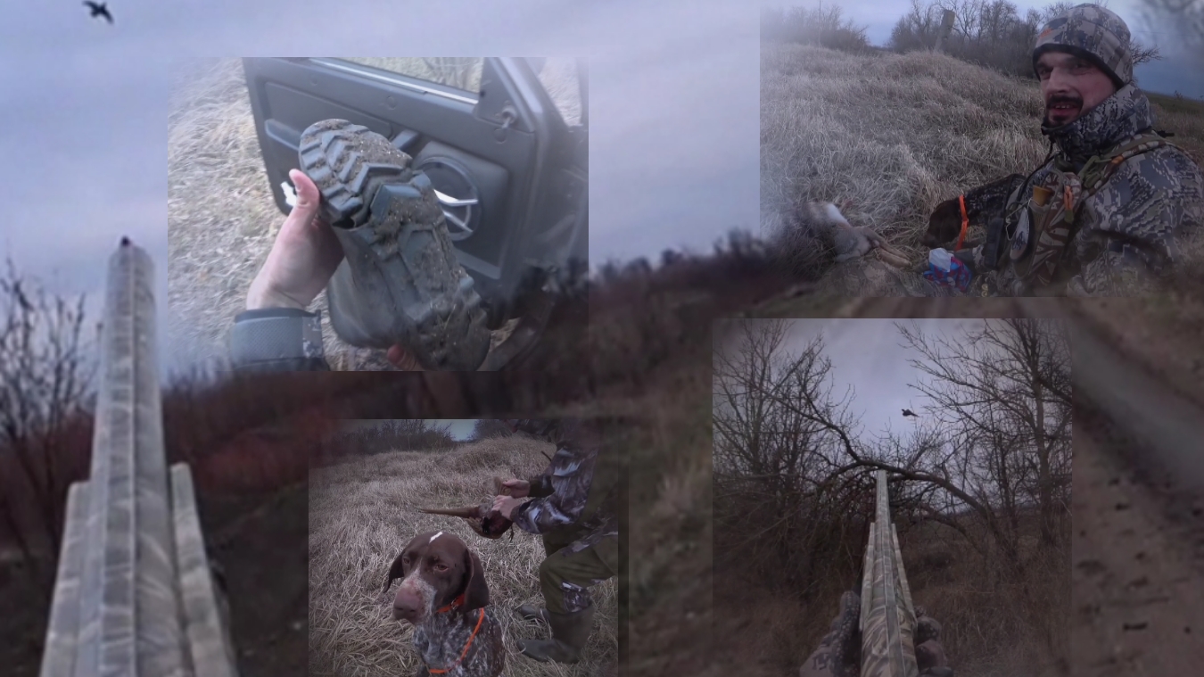 Добытый заяц, стоил охотнику сапог! Охота по зайцу! смотреть онлайн