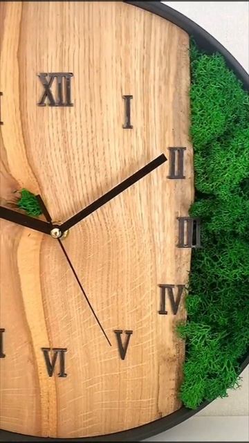 часы из дуба со мхом 💥