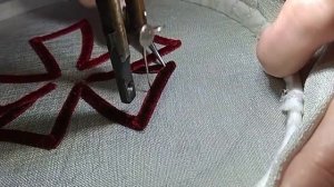 Вышивка бархатной тесьмой на бытовой швейной машине
