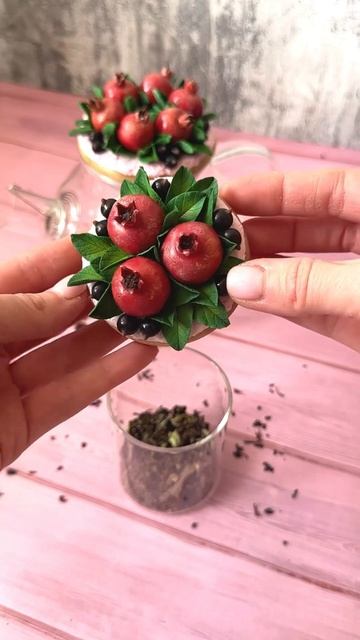 Комплект «Гранатовый сад» ❤️ декор из полимерной гли смотреть онлайн