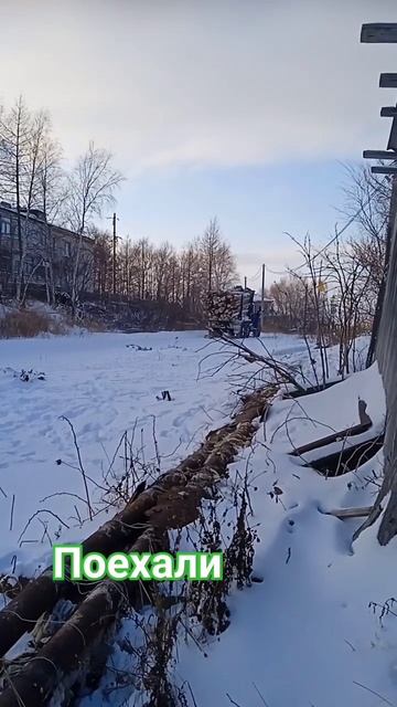 Дрова из леса поехали в деревню. Скоро Новый Год 2024-й. З смотреть онлайн