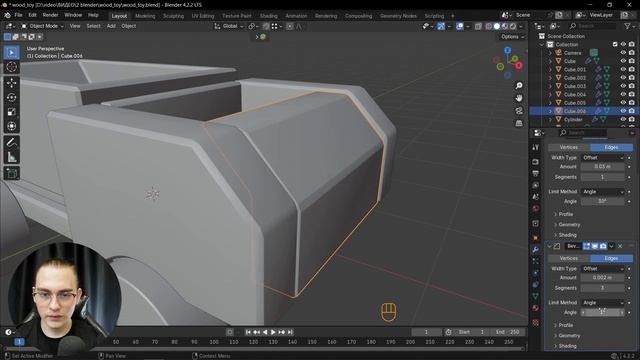 LowPoly деревянная игрушка | Blender 3d для новичков