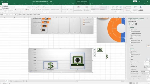Excel для начинающих.  Урок 21 Лайфхаки для визуализаций Ч