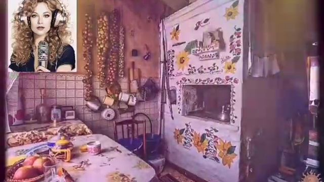 Огонёк горит в печи, чайник на камине и пекутся калачи, смотреть онлайн