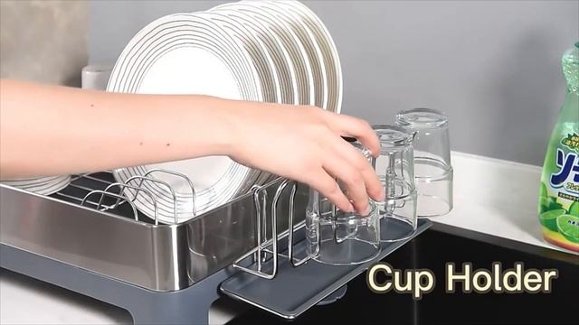 Сушилка для посуды настольная «silver + grey» смотреть онлайн