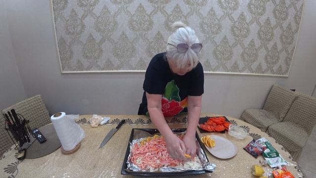 Сазан в овощах с апельсинами. Или Коктал по Казахски. смотреть онлайн