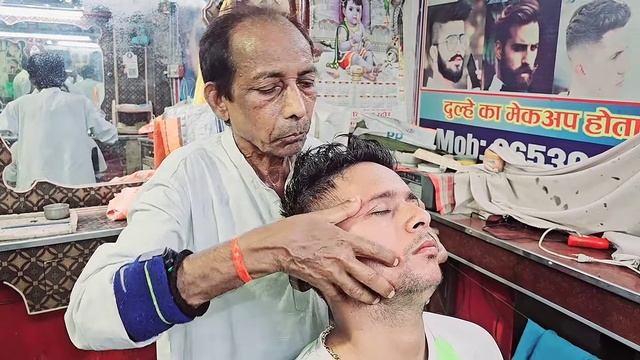 Индийский парикмахер, Уличный парикмахер Asmr, 60 лет, Голова, Шея, ухо смотреть онлайн